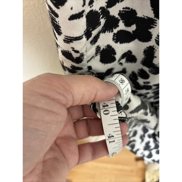 Merona White and Black Animal Print‎ High Low Dress Women's Size Small - Picture 13 of 13